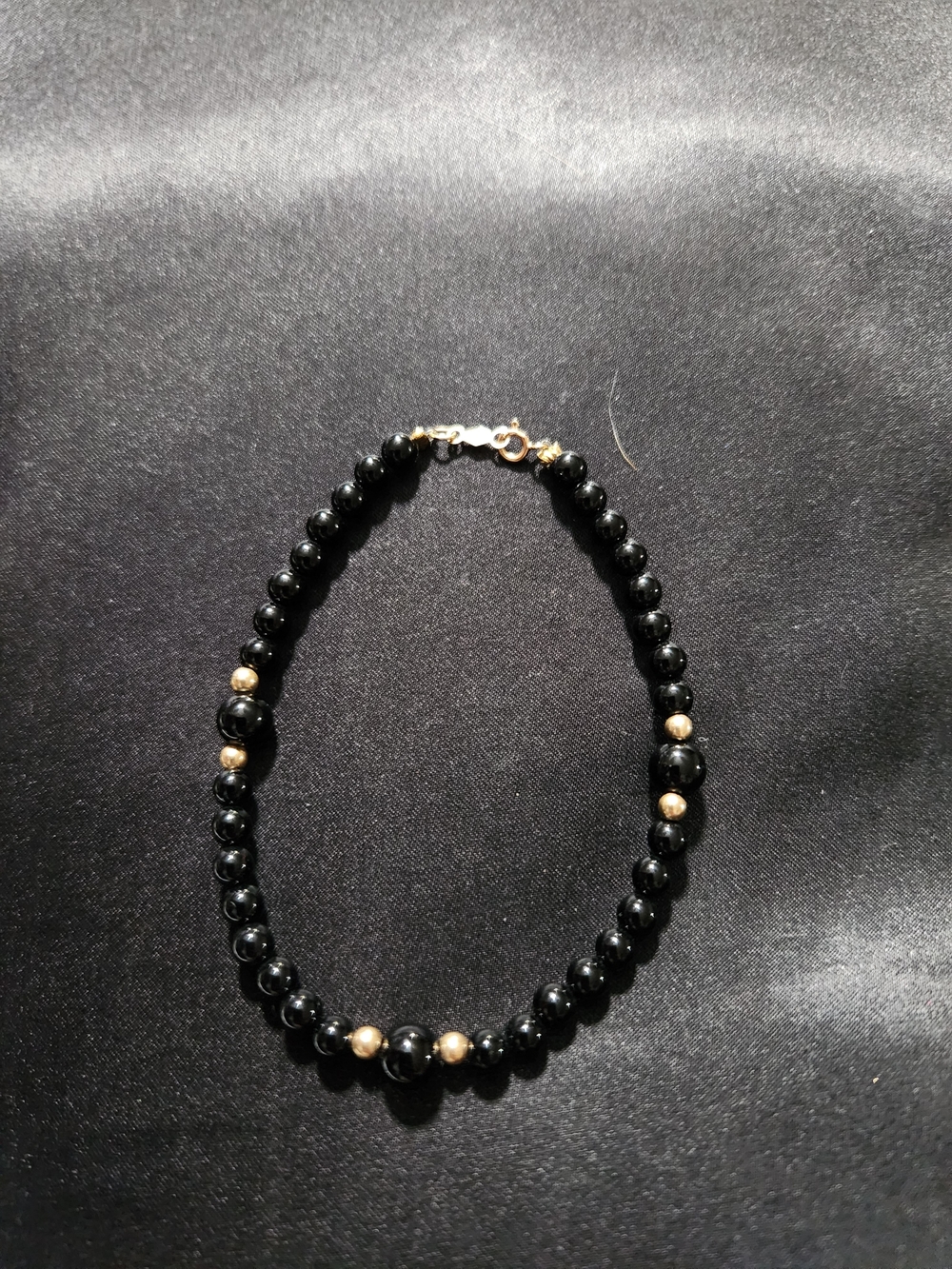 14kt Gold And Black Onyx Bracelet - Women Jewelry